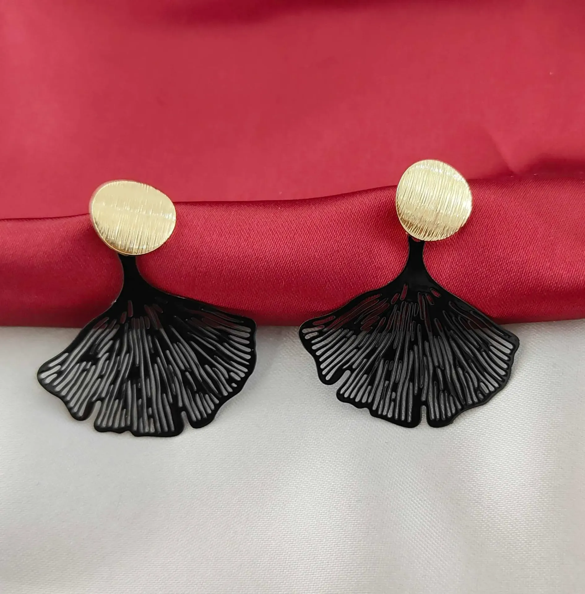 Ginkgo Leaf Filigree Drops