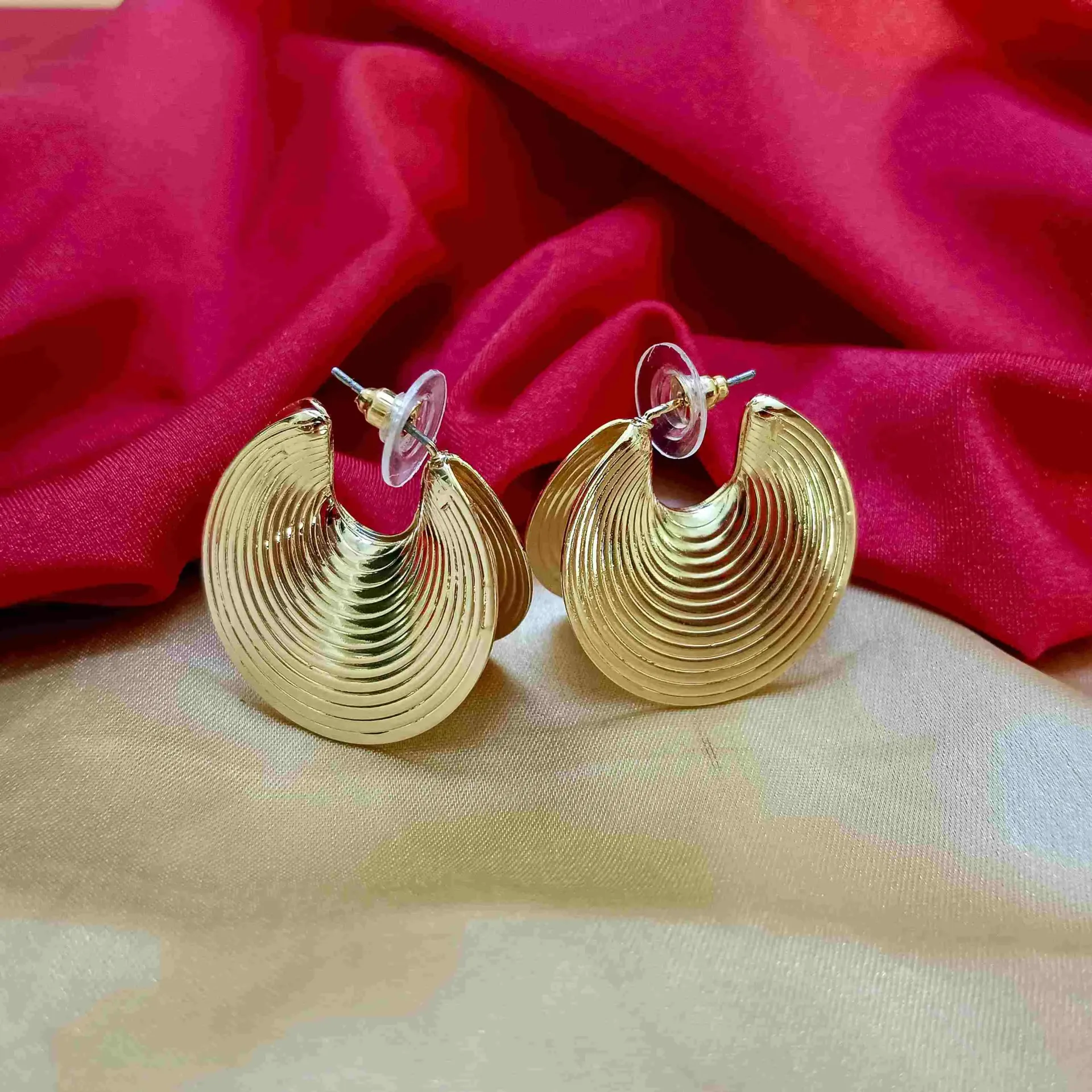 Textured Hoop Earrings