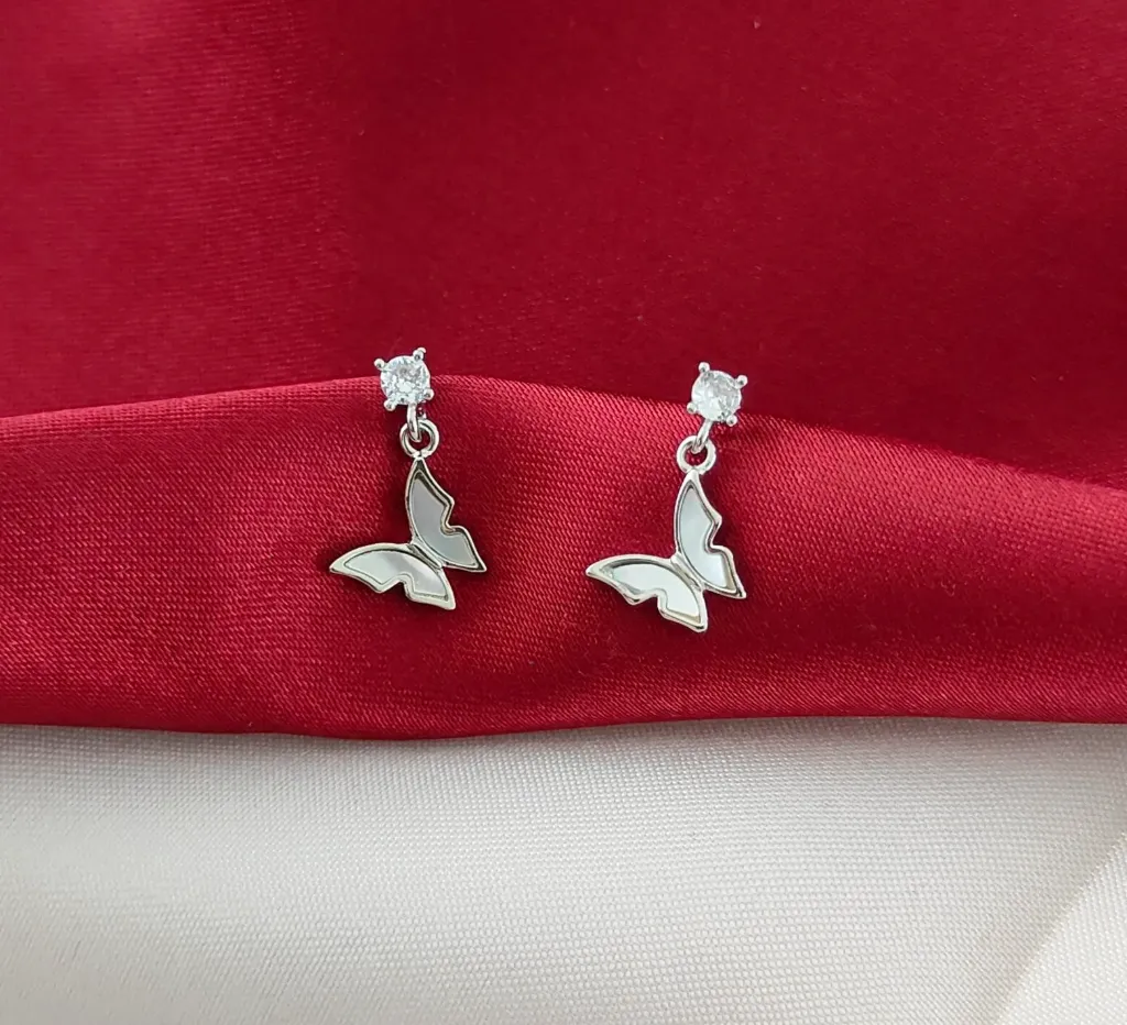 Butterfly Charm Dangle Earrings
