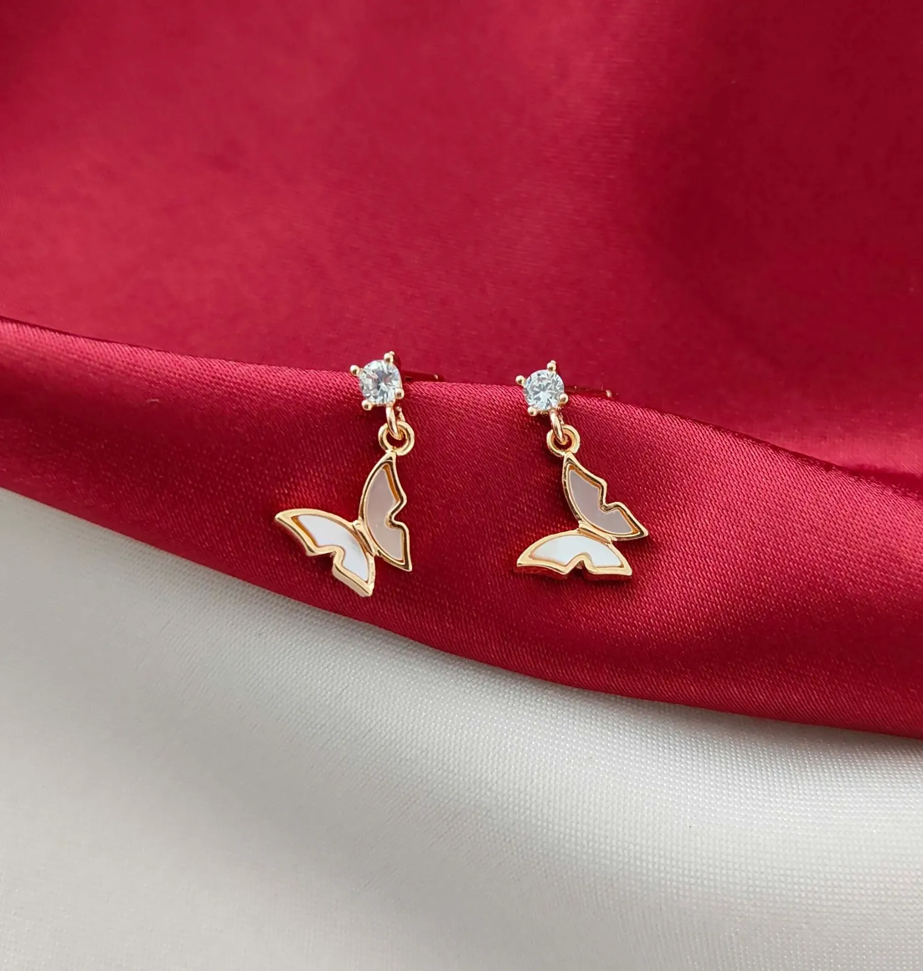 Butterfly Charm Dangle Earrings