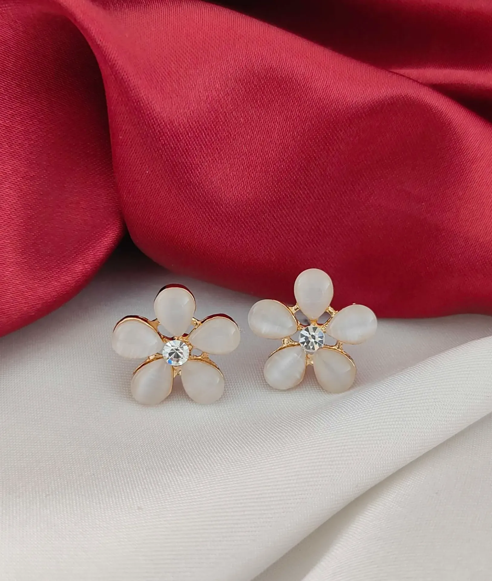 Five-Petal Floral Studs.