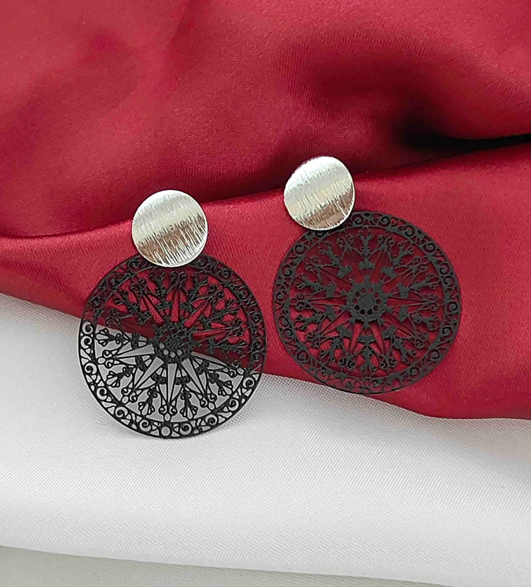 Mandala Stud Earrings.
